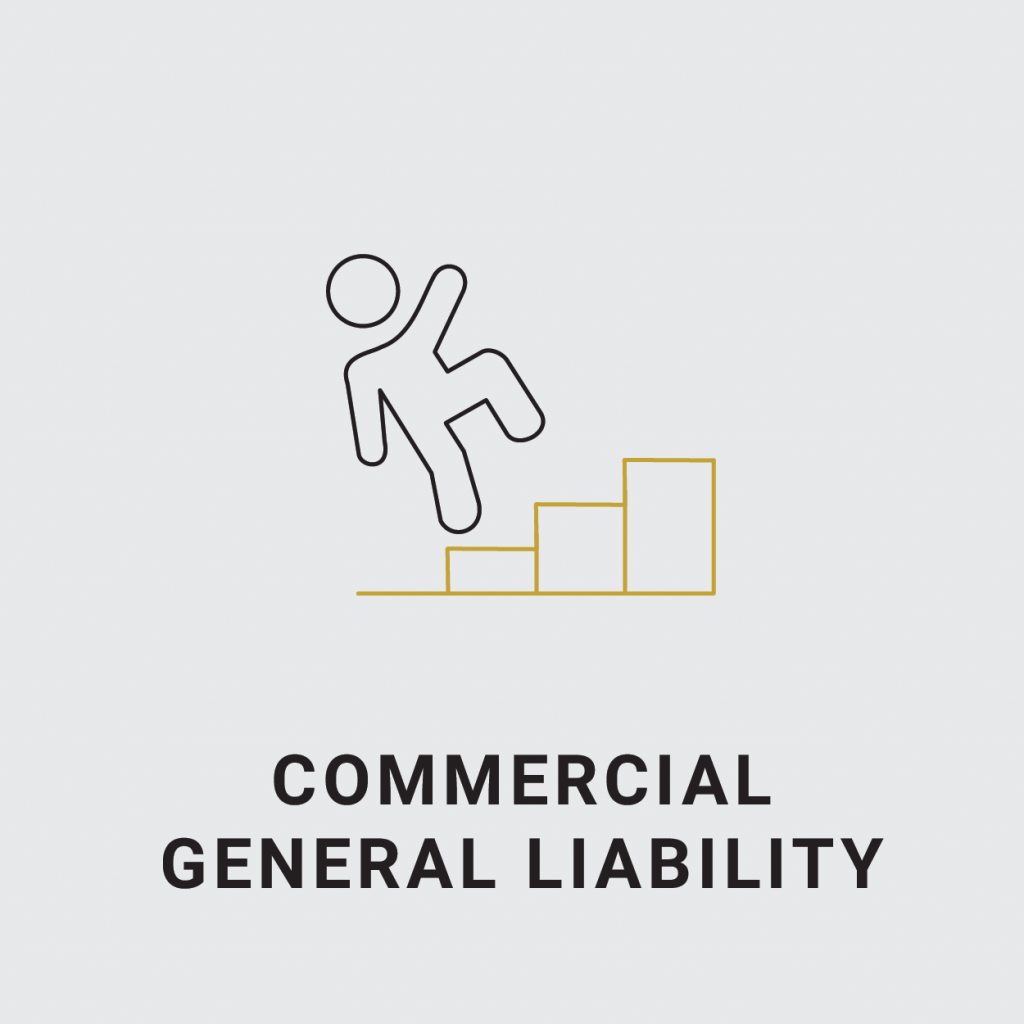 Person climbing bar chart. Commercial General Liability - Wister Icon