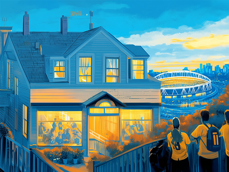 Airbnb with view of stadium during the 2026 World Cup