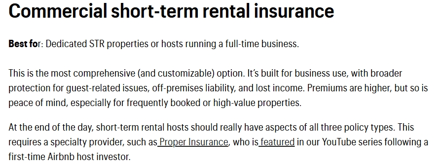 AirDNA votes Proper Insurance the best policy for Airbnb hosts